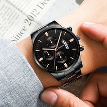 Load image into Gallery viewer, Fashion Business Watches Luxury Men'S Stainless Steel Male Quartz Watch Man Wristwatch Military Sport Clock Relogio Masculino