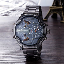 Load image into Gallery viewer, Men's Big Large Dial Watch New Fashion Individual Clock Steel Belt 7333 Quartz Watch Sports Business Hour
