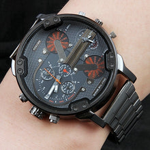 Load image into Gallery viewer, Men's Big Large Dial Watch New Fashion Individual Clock Steel Belt 7333 Quartz Watch Sports Business Hour