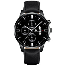 Load image into Gallery viewer, 2020 relogio masculino Fashion Black Sport Watch Men'S Luxury Leather Band Quartz Wristwatch casual sports Date Watches For Male