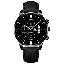 Load image into Gallery viewer, 2020 relogio masculino Fashion Black Sport Watch Men'S Luxury Leather Band Quartz Wristwatch casual sports Date Watches For Male