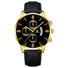 Load image into Gallery viewer, 2020 relogio masculino Fashion Black Sport Watch Men'S Luxury Leather Band Quartz Wristwatch casual sports Date Watches For Male