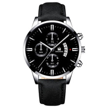 Load image into Gallery viewer, 2020 relogio masculino Fashion Black Sport Watch Men'S Luxury Leather Band Quartz Wristwatch casual sports Date Watches For Male