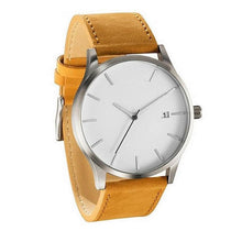 Load image into Gallery viewer, Dropshipping Couple Fashion Leather Band Analog Quartz Round Wrist Business men's watch Male Clock Wristwatch erkek kol saati
