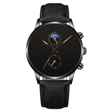 Load image into Gallery viewer, Minimalist Fashion Men's Watch Luxury Business Casual Black leather Watches Classic Male Wrist Watch Analog Clock Herren Uhren