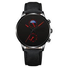 Load image into Gallery viewer, Minimalist Fashion Men's Watch Luxury Business Casual Black leather Watches Classic Male Wrist Watch Analog Clock Herren Uhren