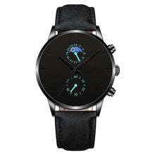 Load image into Gallery viewer, Minimalist Fashion Men's Watch Luxury Business Casual Black leather Watches Classic Male Wrist Watch Analog Clock Herren Uhren