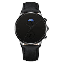 Load image into Gallery viewer, Minimalist Fashion Men's Watch Luxury Business Casual Black leather Watches Classic Male Wrist Watch Analog Clock Herren Uhren