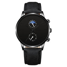 Load image into Gallery viewer, Minimalist Fashion Men's Watch Luxury Business Casual Black leather Watches Classic Male Wrist Watch Analog Clock Herren Uhren