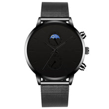 Load image into Gallery viewer, Minimalist Fashion Men's Watch Luxury Business Casual Black leather Watches Classic Male Wrist Watch Analog Clock Herren Uhren