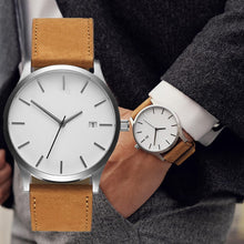 Load image into Gallery viewer, Men&#39;s watch 2019 Unisex Fashion Leather Band men Quartz Men&#39;s Wrist Watch Clock Minimalist watch montre homme erkek kol saati
