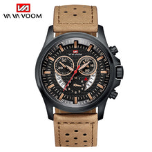 Load image into Gallery viewer, Military Men&#39;s Watches Top Brand Luxury Wrist Watch Unique Leather Buckle 3 Bar Waterproof Complete Calendar Sports Quartz Clock
