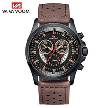 Load image into Gallery viewer, Military Men&#39;s Watches Top Brand Luxury Wrist Watch Unique Leather Buckle 3 Bar Waterproof Complete Calendar Sports Quartz Clock
