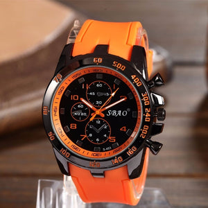 SBAO High Cost-effective Men Sports Watch Top Quality Durable Silicone Military Colorful Men's Quartz Wrist watch reloj hombre