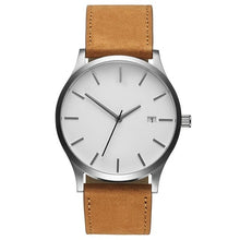 Load image into Gallery viewer, Men&#39;s watch 2019 Unisex Fashion Leather Band men Quartz Men&#39;s Wrist Watch Clock Minimalist watch montre homme erkek kol saati
