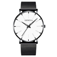 Load image into Gallery viewer, 2020 minimaliste hommes mode Ultra mince montres hommes simples affaires en acier inoxydable maille ceinture Quartz montre Relogio Masculino
