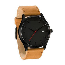 Load image into Gallery viewer, Dropshipping Couple Fashion Leather Band Analog Quartz Round Wrist Business men&#39;s watch Male Clock Wristwatch erkek kol saati
